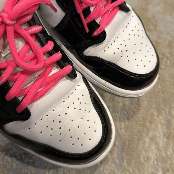 Nike Air Jordan 1 Low Men\'s Shoes White/Black patent leather DV1309-100 10.5 GUC main image 6